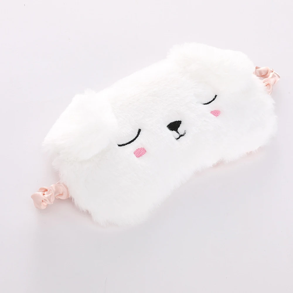 Cute Sleep Mask Eye Sort Bandage Plush Blindfold Cover Sleeping Dream For Girl Women Night Animal Eyepatch Nap Relax Health Care thumbnail 3
