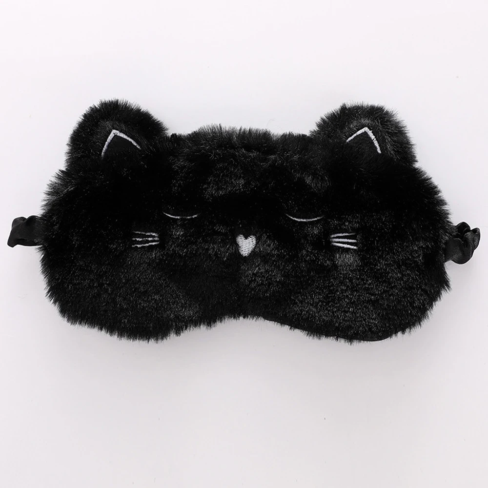 Cute Sleep Mask Eye Sort Bandage Plush Blindfold Cover Sleeping Dream For Girl Women Night Animal Eyepatch Nap Relax Health Care thumbnail 5