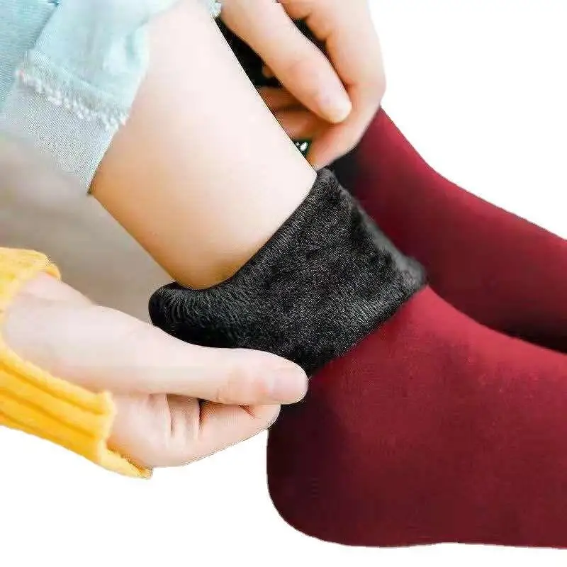 1/2/3/5/10Pairs Thermal Socks Women Winter Warm Thicken Fleece Short Socks Cashmere Wool Socks Snow Velvet Boots Home Floor Wear thumbnail 3