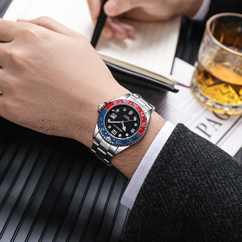 2022 New Arrival Fashion Quartz Watches Men Luxury Brand Stainless Steel Wristwatch 시계  relogio masculino de luxo Montre Homme thumbnail 2