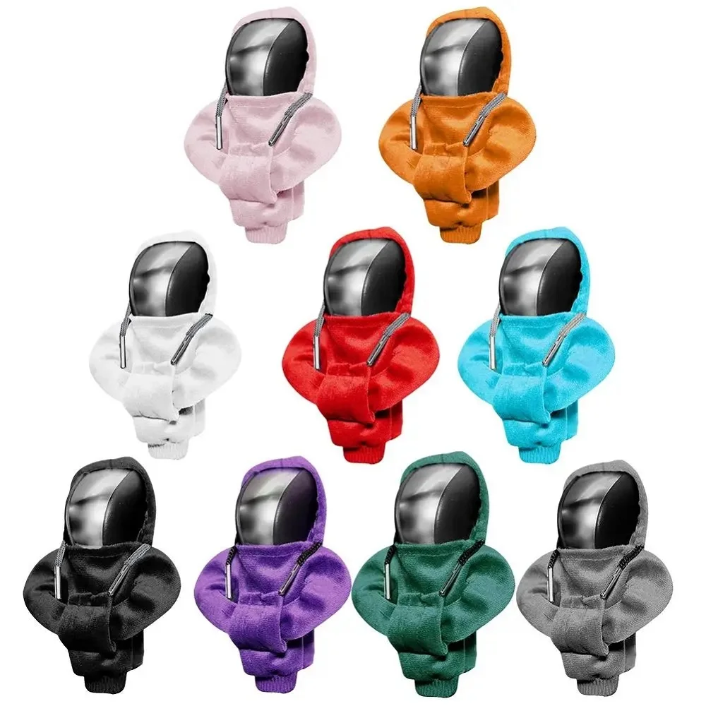 Fashion Hoodie Car Shift Knob Cover Manual Gear Handle Decoration Cover Sweatshirt Gear Lever Decor Car Interior Accessories thumbnail 6