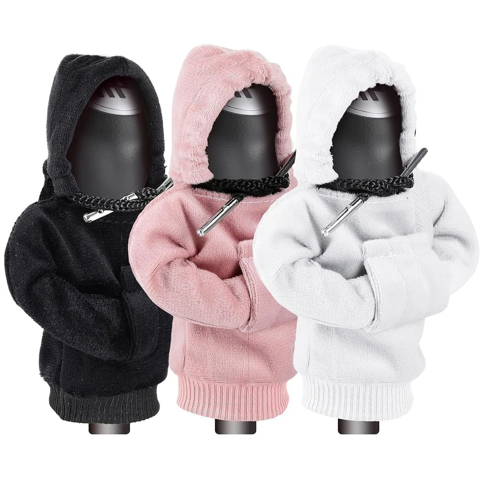 Fashion Hoodie Car Shift Knob Cover Manual Gear Handle Decoration Cover Sweatshirt Gear Lever Decor Car Interior Accessories thumbnail 5