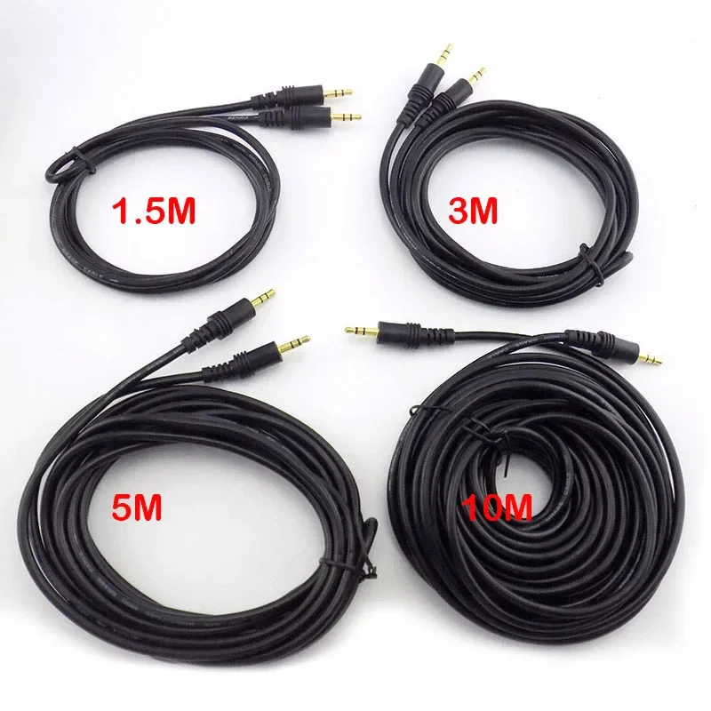 1.5/3/5/10/20M 3.5mm Stereo Male to Male Jack Male to Female Audio Aux Extension Cable Cord for Computer Laptop MP3/MP4 H10 thumbnail 2