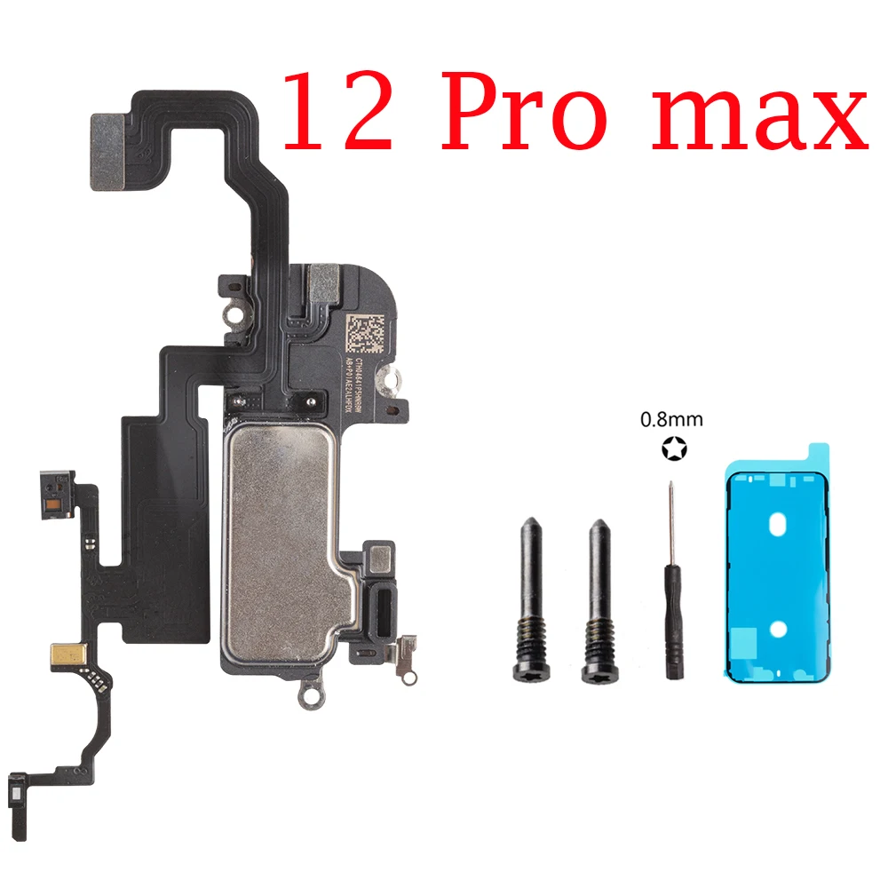 1set Top Front Earpiece Flex Cable For iPhone 11 12 Pro Max X XS XR Sensor Proximity Small Earphone Ear Speaker Headset Parts thumbnail 6