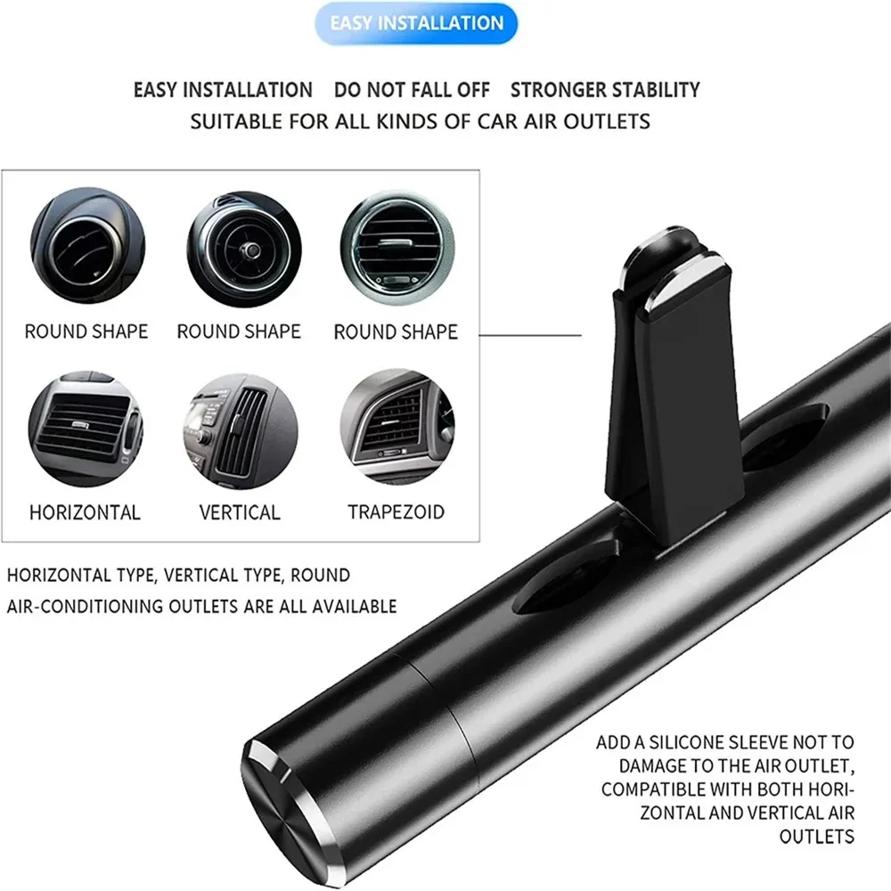 Car Air Vent Perfume Clip Car Air Conditioning Outlet Decoration Aromatherapy Clips Fragrance Diffuser Air Freshener Smell Aroma thumbnail 3