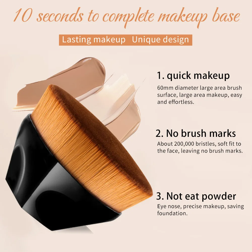 Magic Foundation Makeup Brush Liquid BB Cream No Trace Soft High Density Fiber Hair Brush Girls Beauty Tools With Box thumbnail 4