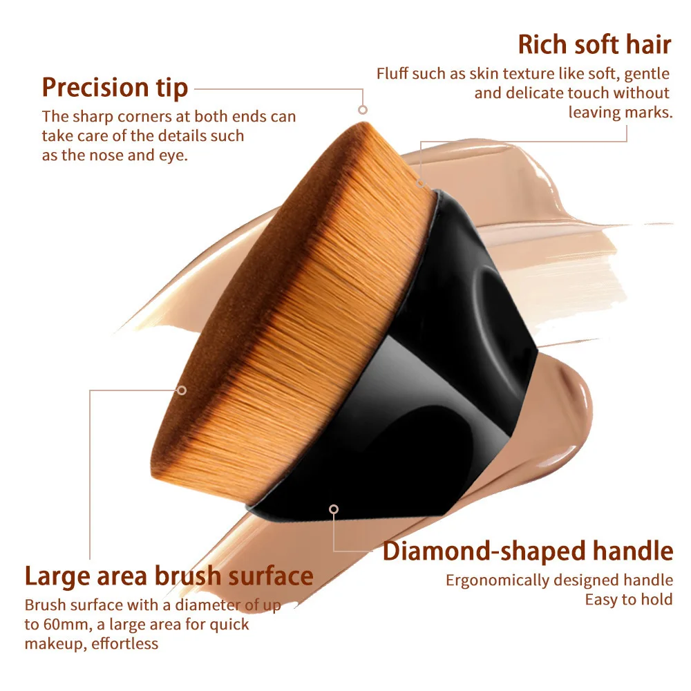 Magic Foundation Makeup Brush Liquid BB Cream No Trace Soft High Density Fiber Hair Brush Girls Beauty Tools With Box thumbnail 3
