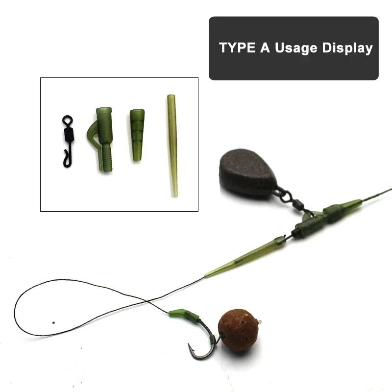 40pcs Carp Fishing Anti Tangle Sleeves Connect Fishing Hook Rubber Tip Tube Positioner Terminal Tackles Carpfishing Material thumbnail 5