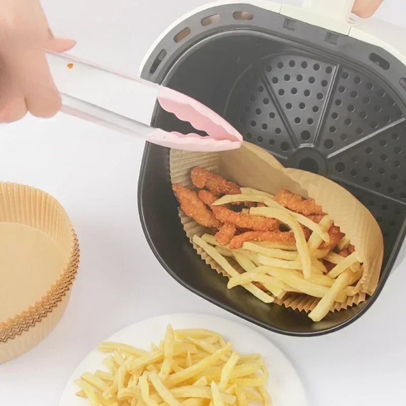 50/100PCS Air Fryer Disposable Paper Square Round Baking Paper Barbecue Plate NonStick Mat Kitchen Oven Oil Absorbing Paper Tool thumbnail 4