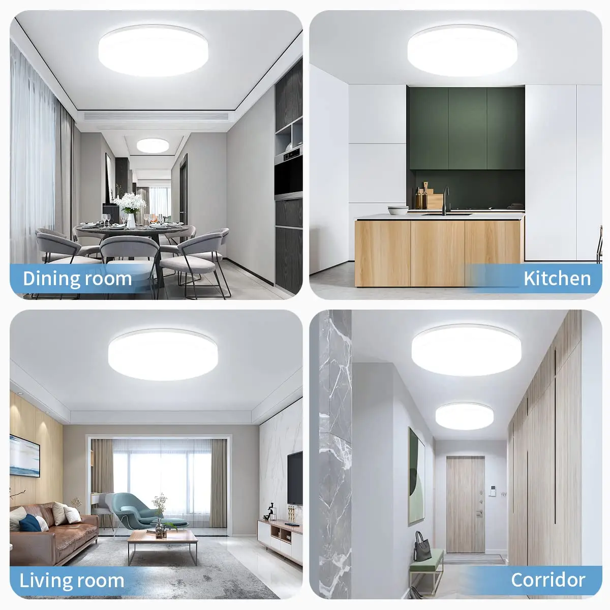 IRALAN Ultra-thin Round LED Ceiling Light Bedroom Light Neutral White Cool White Warm White 48W 36W 24W 18W LED Ceiling Light thumbnail 5