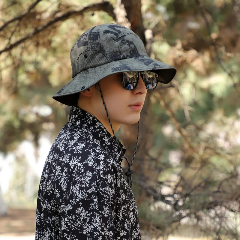 60-65cm Xxl Big Head Hat Men Summer Outdoor Jungle Fisherman Cap Lightweight Sunscreen quick-drying Sun Hats  Hot thumbnail 3