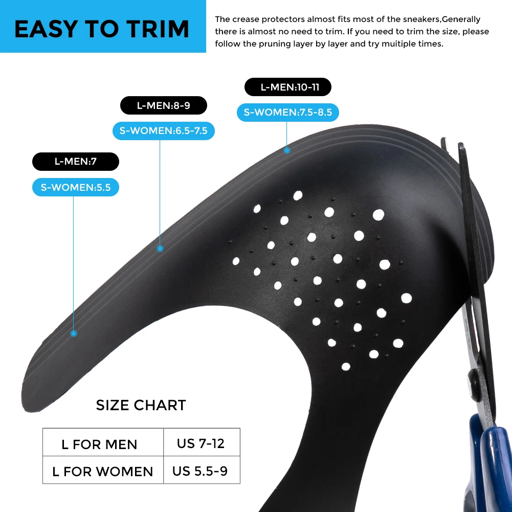 1 Pair Shoe Trees Sneaker Air Force Anti-Wrinkle Crease Fold Support Toe Cap Practical Protector Accessories Universal thumbnail 4