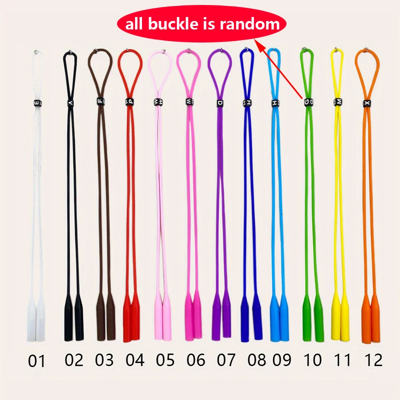 Fashion Sports Eyewear Retainer Candy Color Silicone Sunglasses Women Men Eyeglasses Straps Adjustable Glasses Elastic Holder thumbnail 4