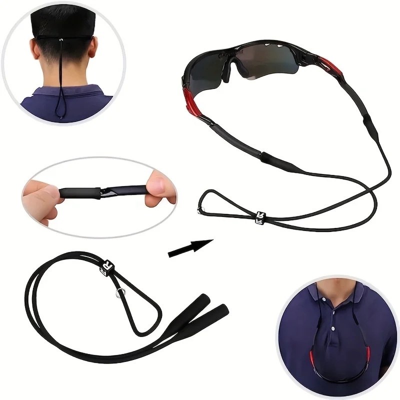 Fashion Sports Eyewear Retainer Candy Color Silicone Sunglasses Women Men Eyeglasses Straps Adjustable Glasses Elastic Holder thumbnail 3