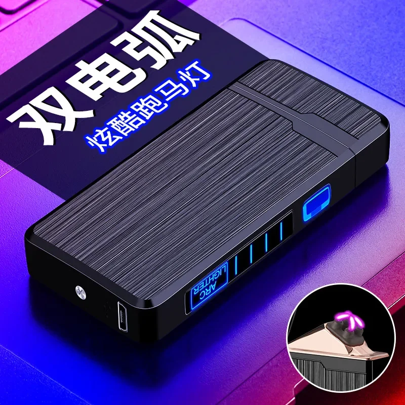 Plasma Dual ARC Touch Sensitive Lighter USB Rechargeable Windproof Flameless Lighter Gift for Men thumbnail 2