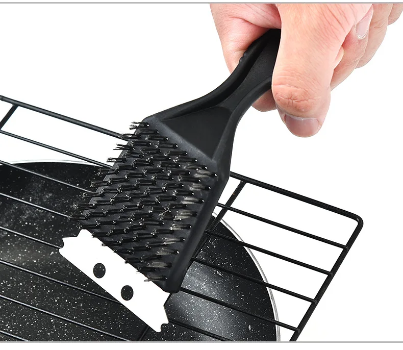 For Barbecue Grill Brush Steel Wire Bristles BBQ Cleaning Brushes Durable Cooking Tool Outdoor Home BBQ Gas Kit Accessories thumbnail 3