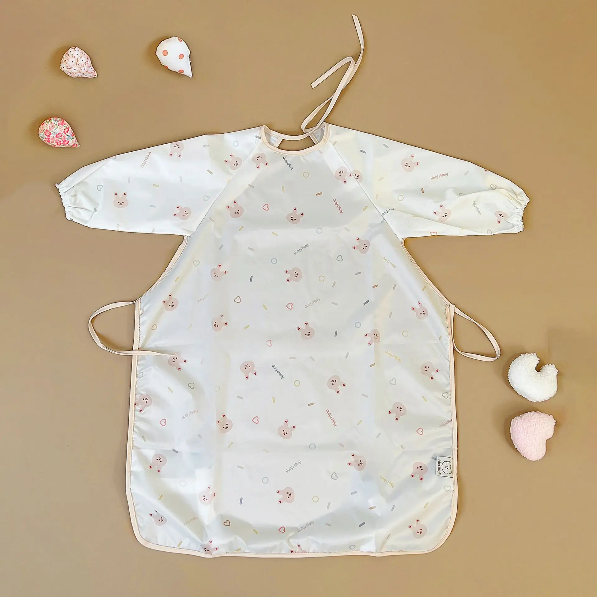 Feeding Bib for Baby Boys Girls 6-36Month Waterproof Bib Apron Smock with Table Cover Infant Mess Free Full Coverage Bib thumbnail 6