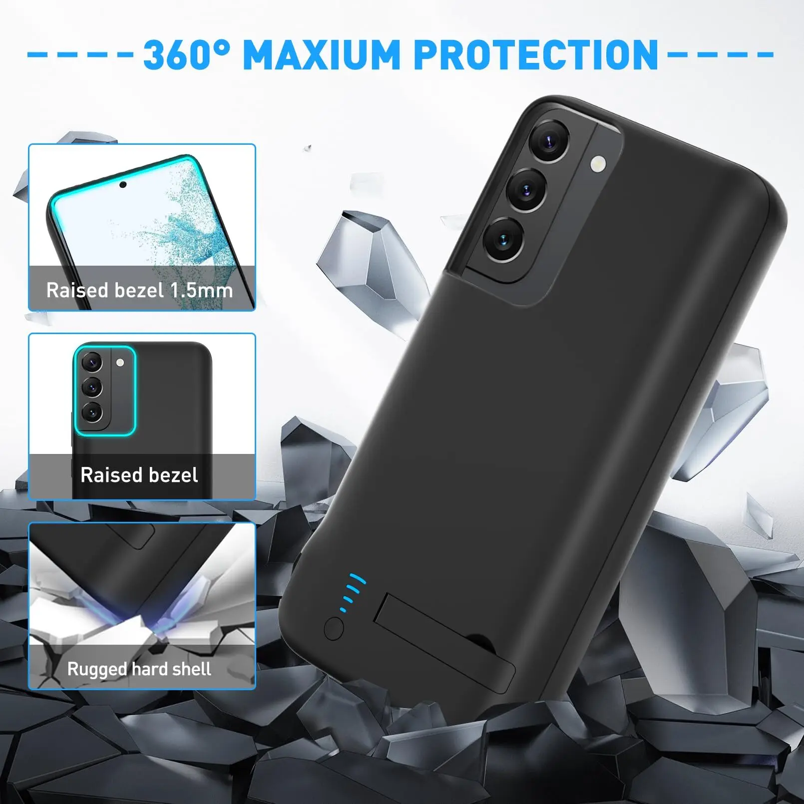 Xilecaly Battery Charger Case for Samsung S24 Ultra S23 Plus S22 S21 S20 Note 20 Ultra  External Power Bank Cover For S21 FE thumbnail 3