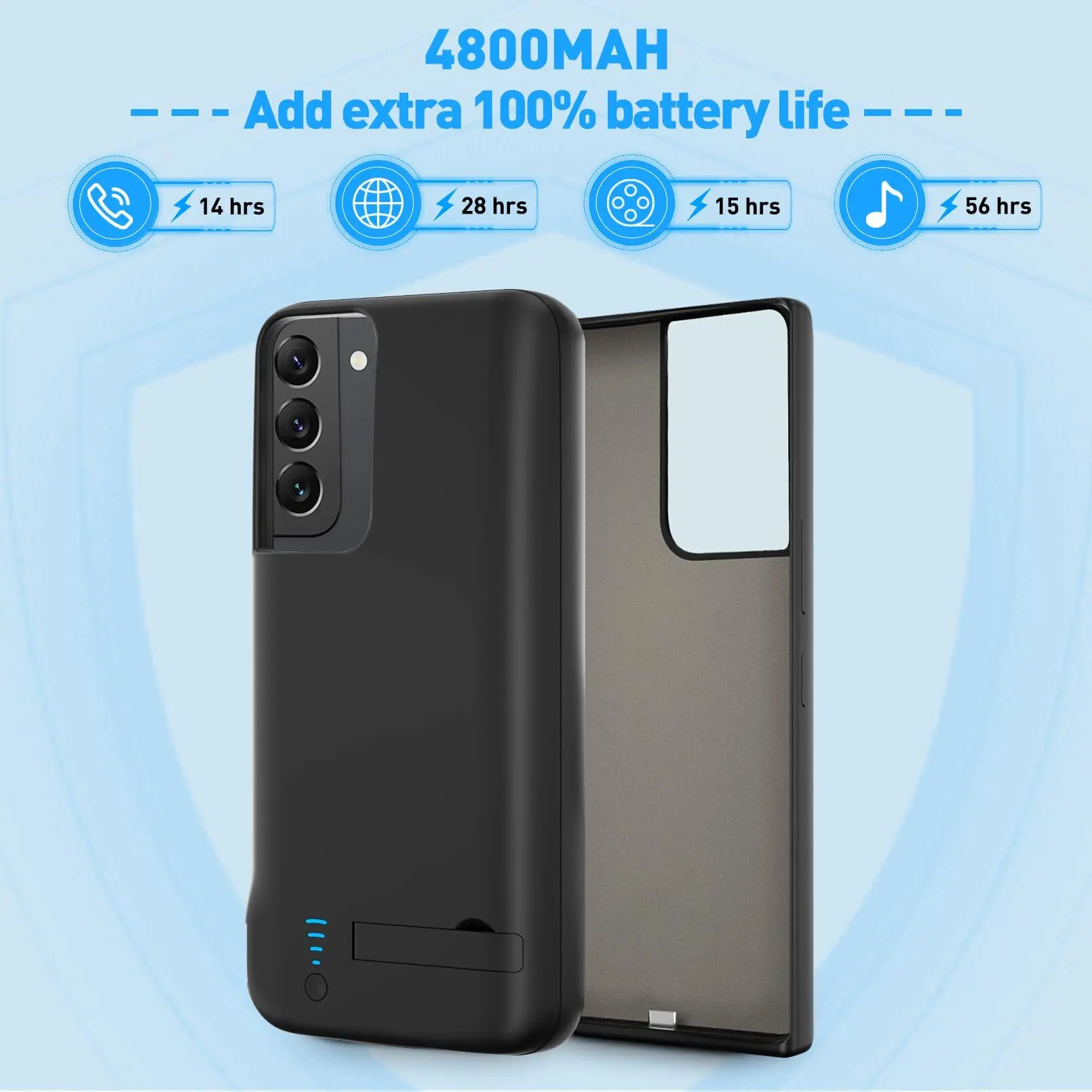 Xilecaly Battery Charger Case for Samsung S24 Ultra S23 Plus S22 S21 S20 Note 20 Ultra  External Power Bank Cover For S21 FE thumbnail 2