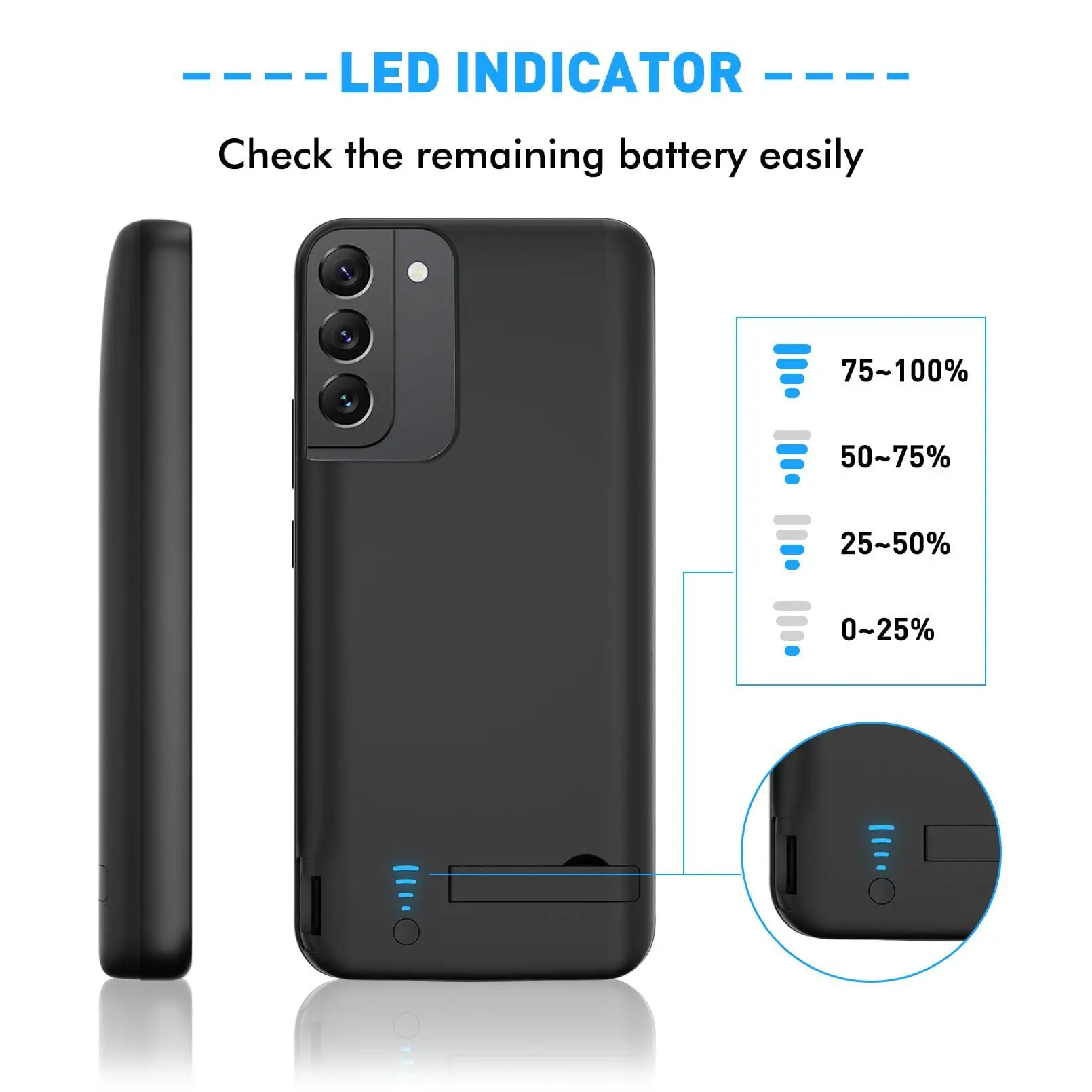 Xilecaly Battery Charger Case for Samsung S24 Ultra S23 Plus S22 S21 S20 Note 20 Ultra  External Power Bank Cover For S21 FE thumbnail 6