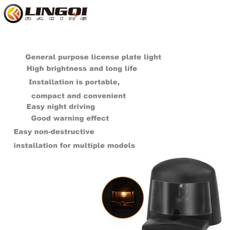 LINGQI Motorcycle License Number Plate Light LED Rear Tail Lamp 12V Waterproof Universal for Pit Dirt Bike Motocross Off-Road thumbnail 4