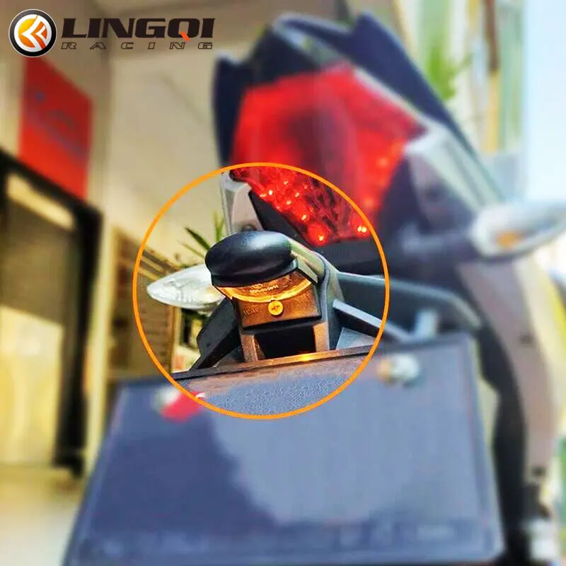 LINGQI Motorcycle License Number Plate Light LED Rear Tail Lamp 12V Waterproof Universal for Pit Dirt Bike Motocross Off-Road thumbnail 6