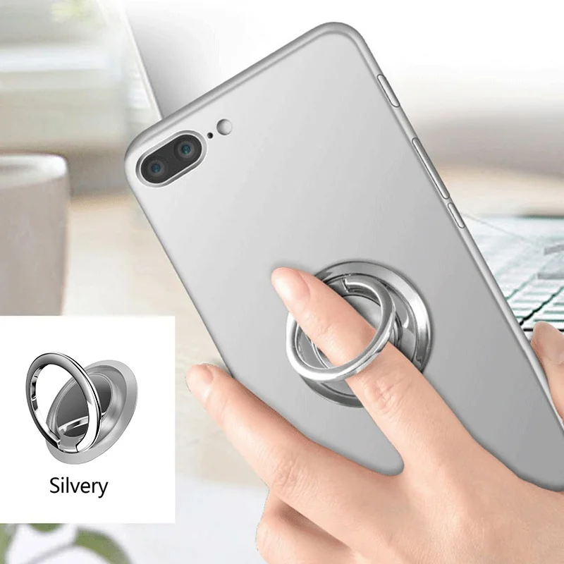 Finger Ring Holder Stand Grip 360 Rotating For Mobile Phone Car Magnetic Mount Phone Back Sticker Pad Unniversal Bracket thumbnail 4