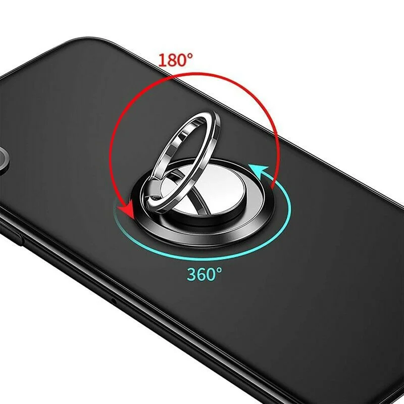 Finger Ring Holder Stand Grip 360 Rotating For Mobile Phone Car Magnetic Mount Phone Back Sticker Pad Unniversal Bracket thumbnail 2