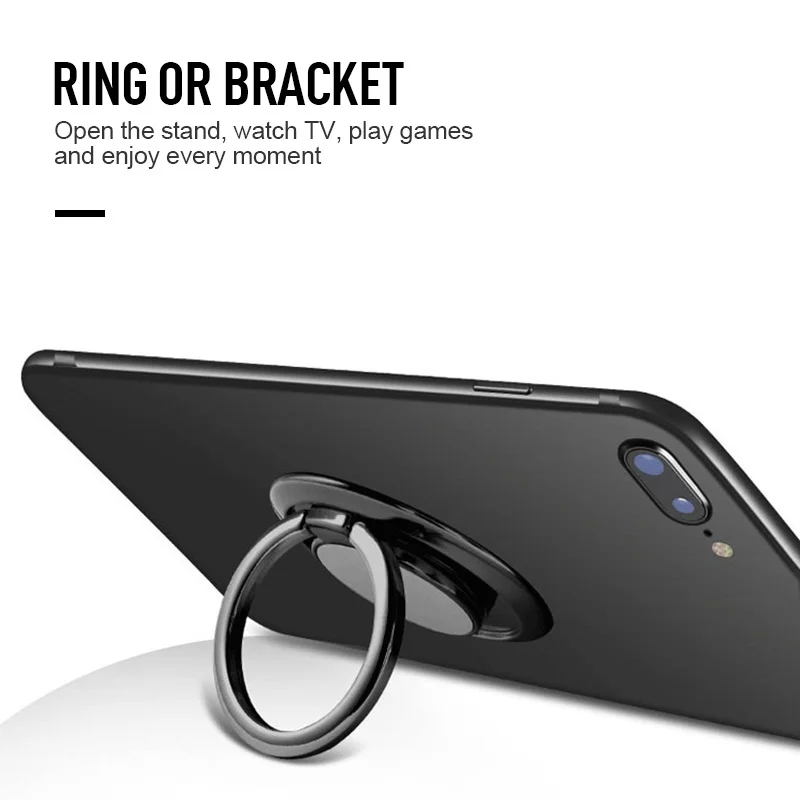 Finger Ring Holder Stand Grip 360 Rotating For Mobile Phone Car Magnetic Mount Phone Back Sticker Pad Unniversal Bracket thumbnail 3