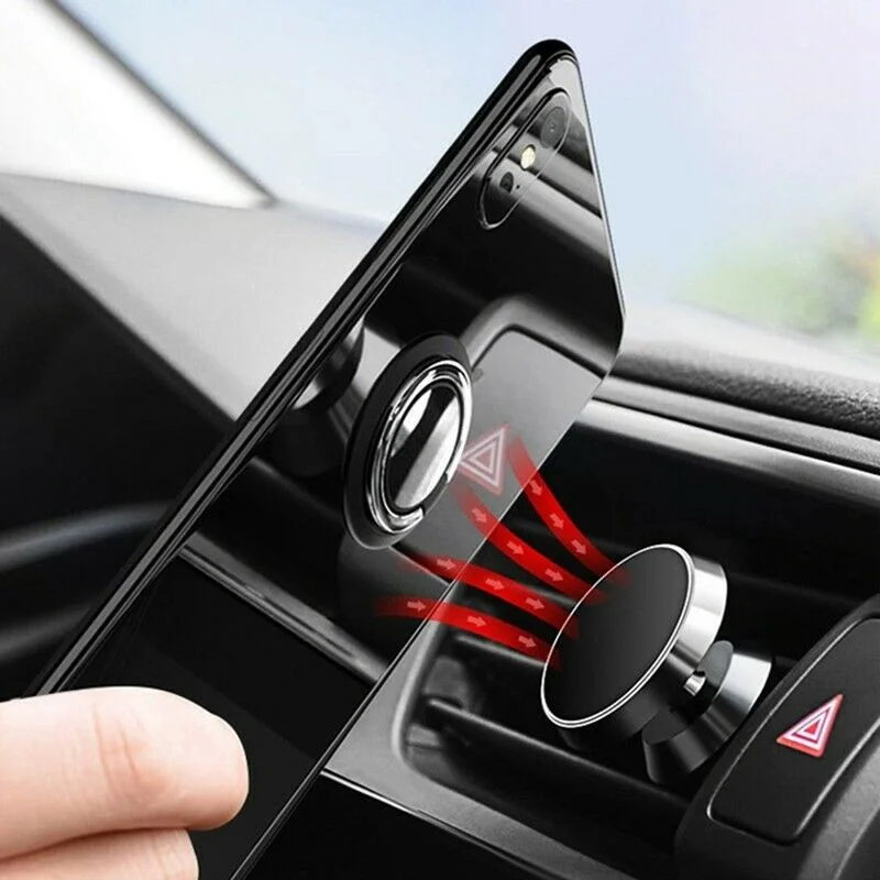 Finger Ring Holder Stand Grip 360 Rotating For Mobile Phone Car Magnetic Mount Phone Back Sticker Pad Unniversal Bracket thumbnail 5