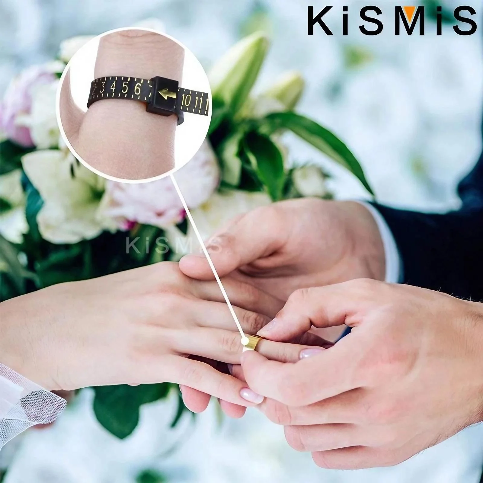 KISMIS 1PC White/Black US/EU Sizes Wedding Ring Band Ring Sizer Measure Genuine Tester Finger Gauge Jewelry Accessory Tools thumbnail 2