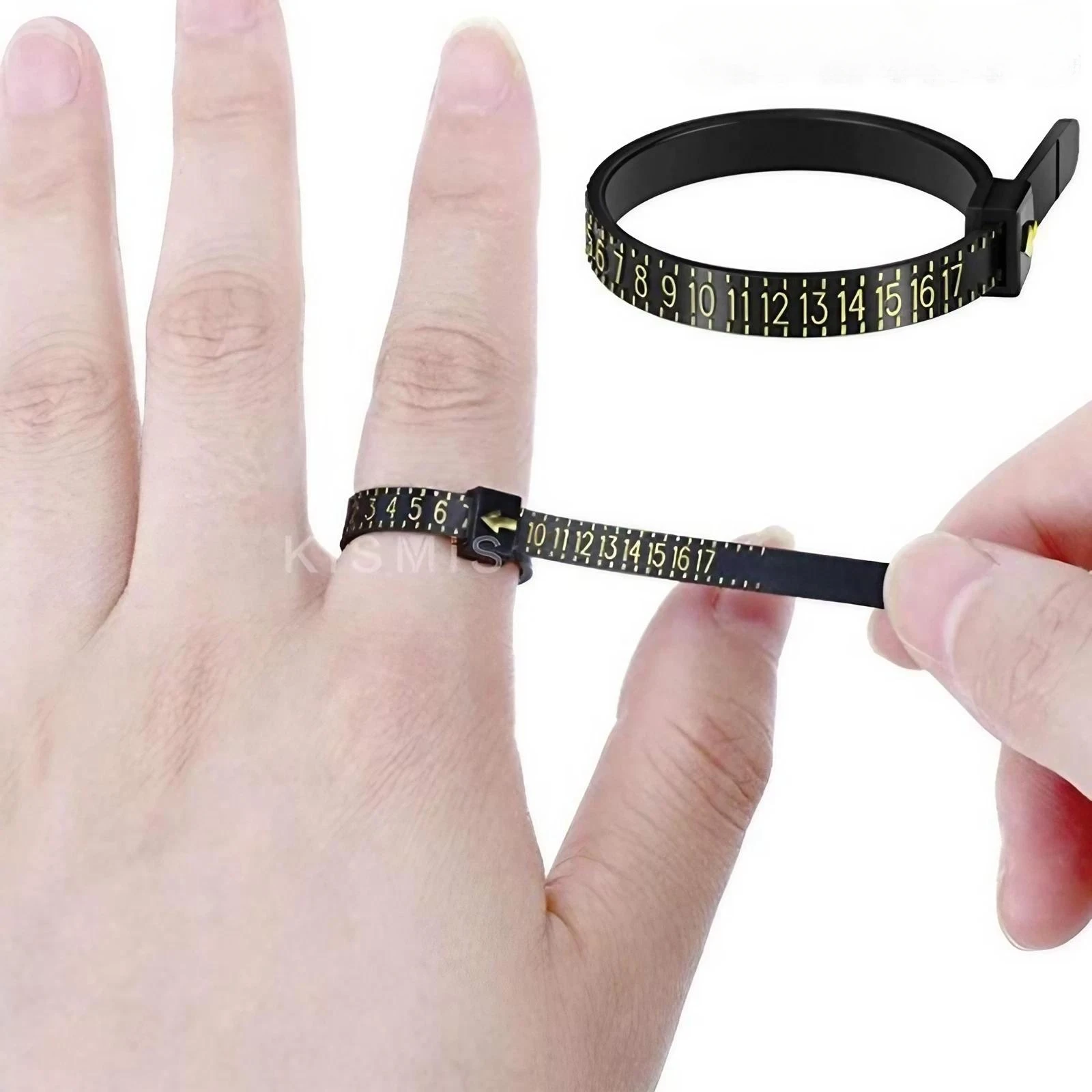 KISMIS 1PC White/Black US/EU Sizes Wedding Ring Band Ring Sizer Measure Genuine Tester Finger Gauge Jewelry Accessory Tools thumbnail 3