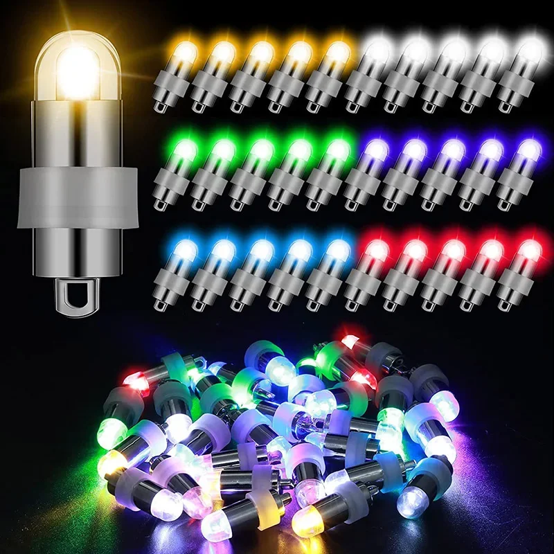 10-50pcs Non-blinking Mini LED Lights with Batteries for Balloons Paper Lanterns Floral Party Decoration Waterproof Submersible thumbnail 2
