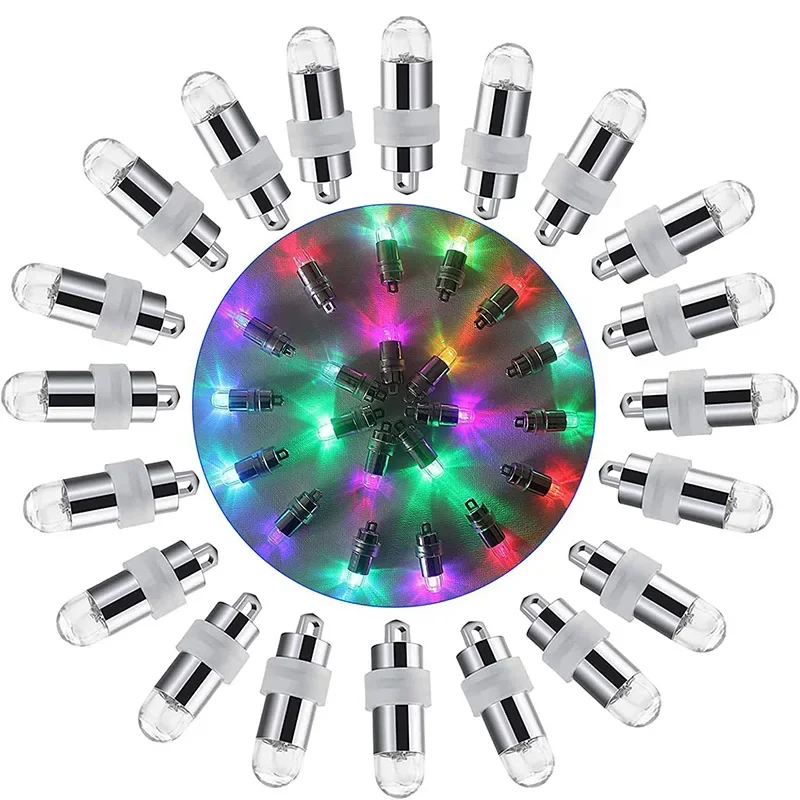 10-50pcs Non-blinking Mini LED Lights with Batteries for Balloons Paper Lanterns Floral Party Decoration Waterproof Submersible thumbnail 3