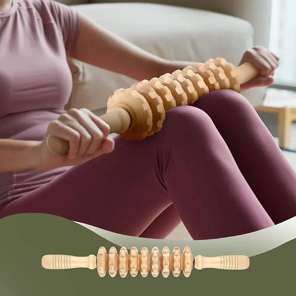 Wood Therapy Massage Tools Wooden Guasha Tool Anti Cellulite Massage Roller Tool Handheld Cellulite Massage Wooden Cube Massager thumbnail 2