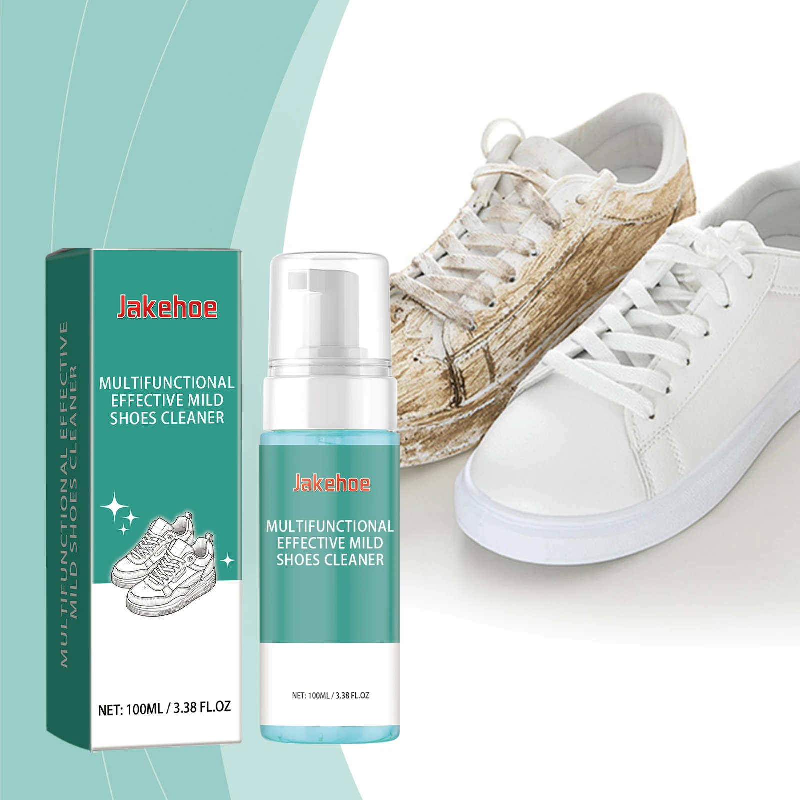 Shoes Cleaner Shoes Whitening Foaming Cleaning Agent Stains Dirt Remover Sneakers Shoes Leather Decontamination Washing Liquid thumbnail 4