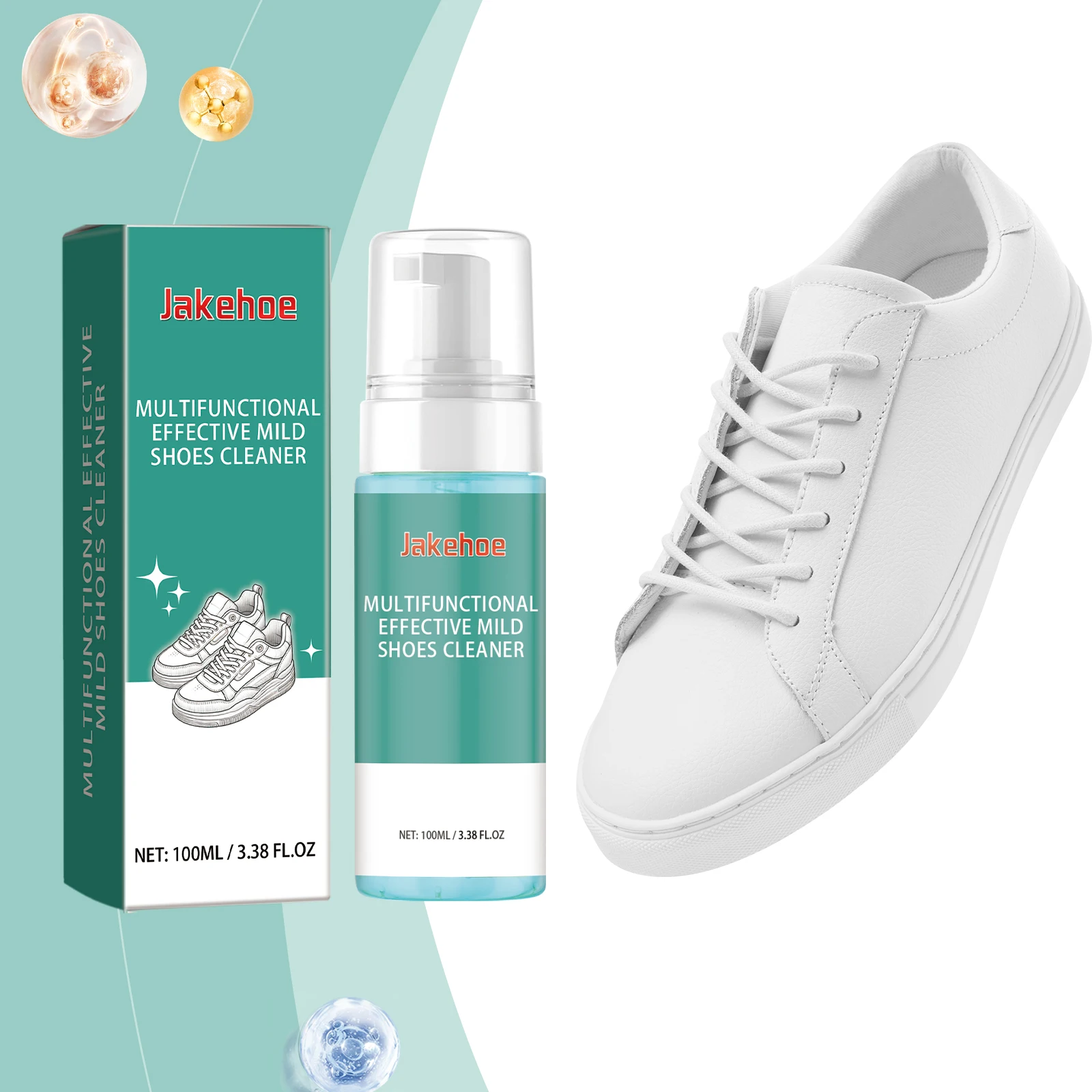 Shoes Cleaner Shoes Whitening Foaming Cleaning Agent Stains Dirt Remover Sneakers Shoes Leather Decontamination Washing Liquid thumbnail 3