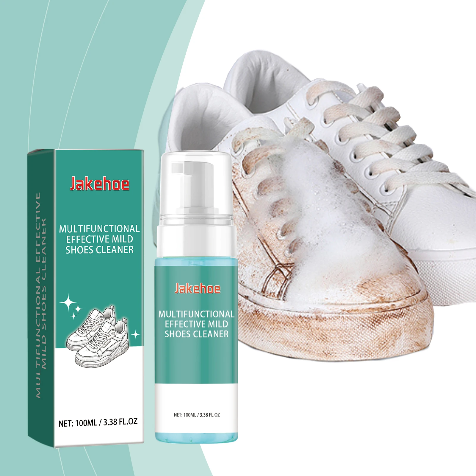 Shoes Cleaner Shoes Whitening Foaming Cleaning Agent Stains Dirt Remover Sneakers Shoes Leather Decontamination Washing Liquid thumbnail 5