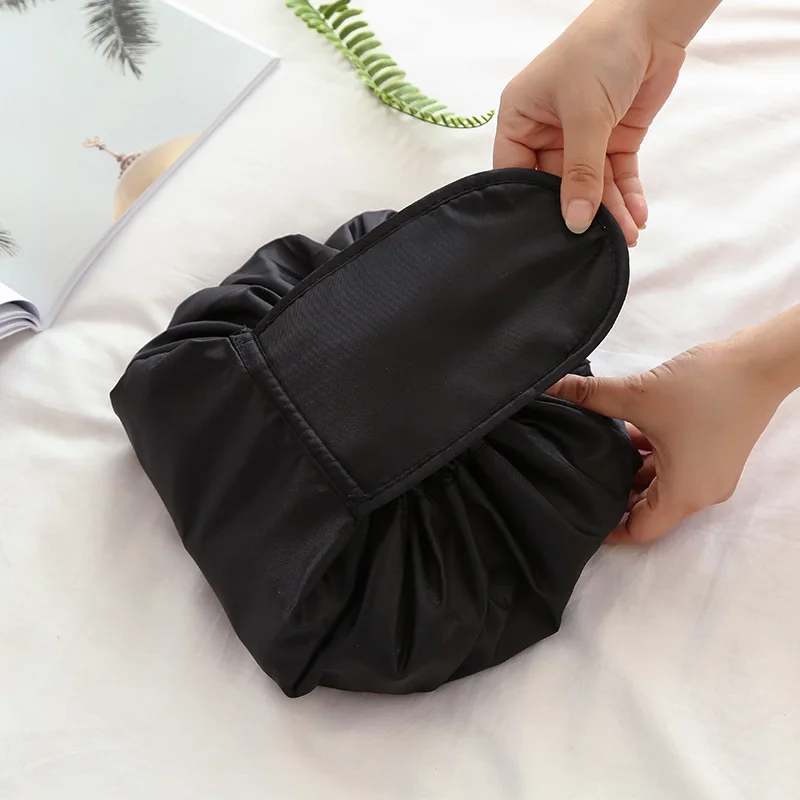 Women Drawstring Cosmetic Bag Travel Storage Makeup Bag Organizer Female Make Up Pouch Portable Waterproof Toiletry Beauty Case thumbnail 3
