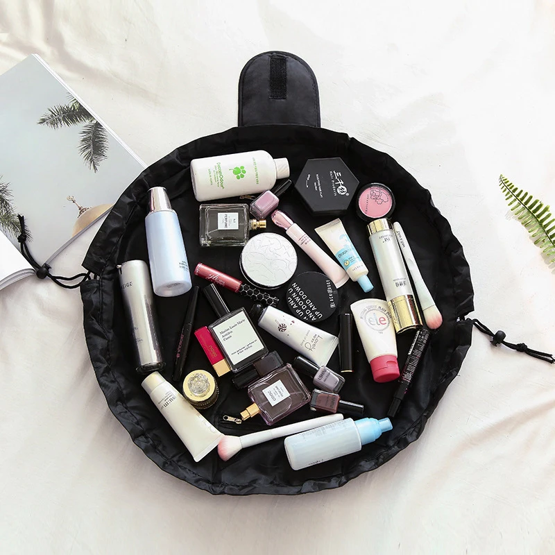 Women Drawstring Cosmetic Bag Travel Storage Makeup Bag Organizer Female Make Up Pouch Portable Waterproof Toiletry Beauty Case thumbnail 4