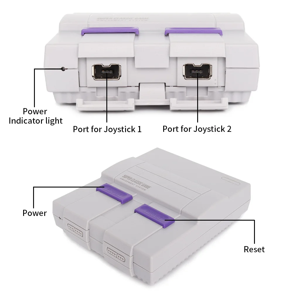 2023 Super HD Output For SNES Retro Classic Handheld Video Game Player TV Mini Game Console Built-in 821 Games with Dual Gamepad thumbnail 4