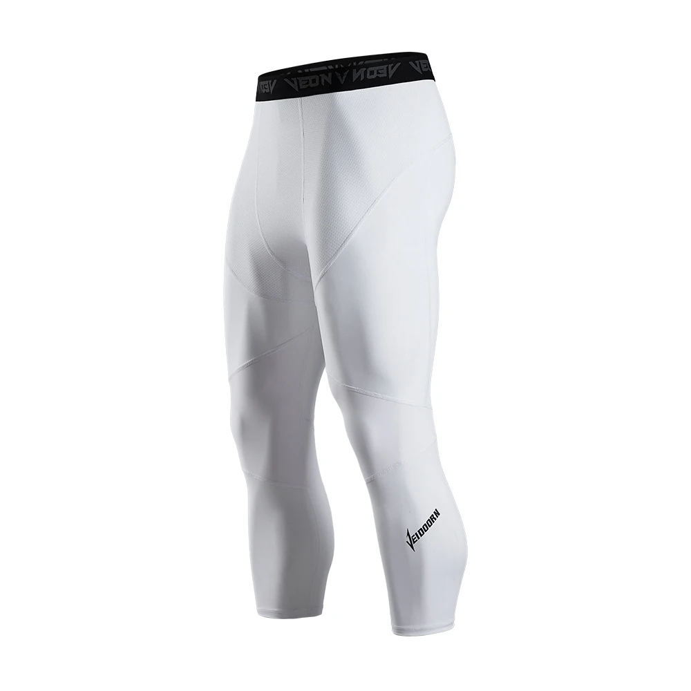 2023 3/4 Compression Pants for Men Sportswear Training Tights Gym Fitness Athletic Leggings Pants Sport Bottoms Running thumbnail 4