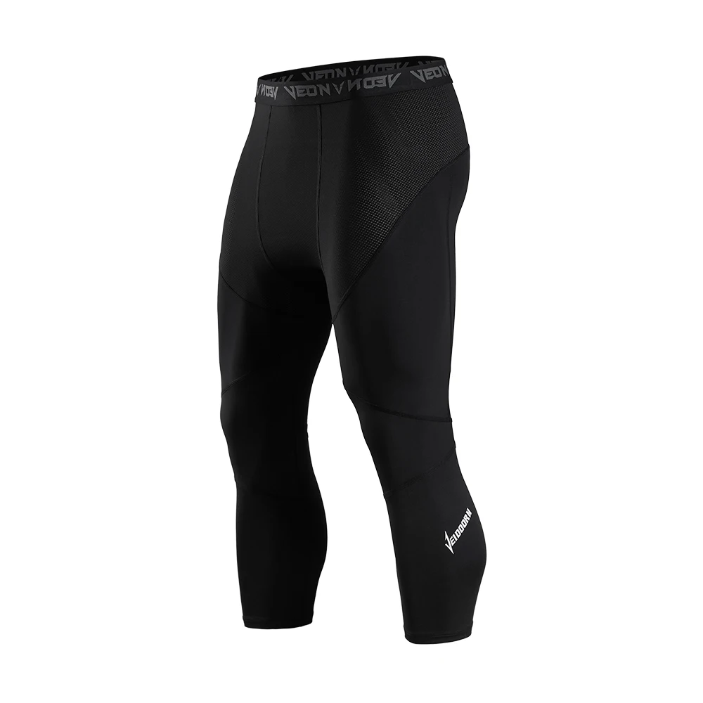 2023 3/4 Compression Pants for Men Sportswear Training Tights Gym Fitness Athletic Leggings Pants Sport Bottoms Running thumbnail 2