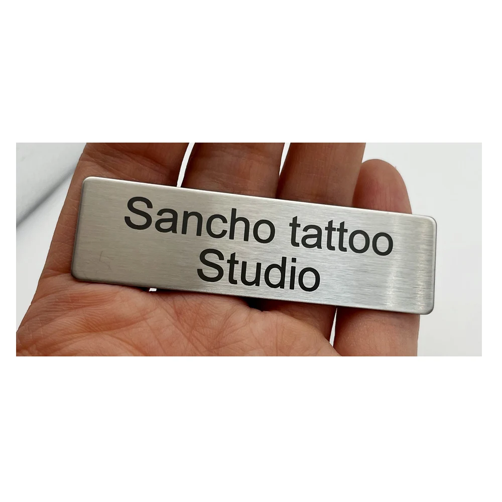 70x20mm Engrave Your Logo Text Plate Customize Badge Personalize Brooch Pin Double Sided Tape Magnet ID Door Mail Box Name Tag thumbnail 5