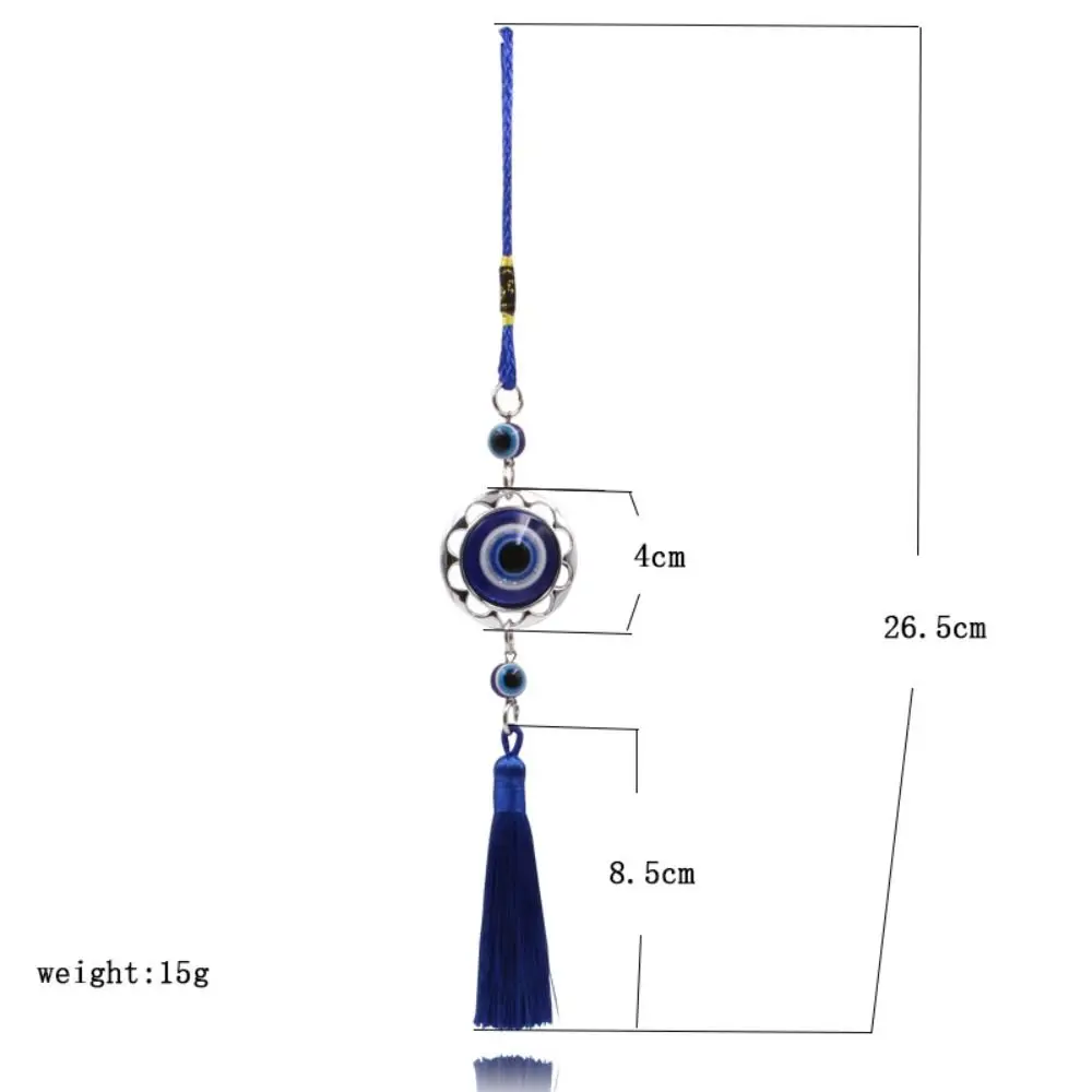 Pendant Colorful Bead Braided Rope Wall Hanging Demon Eye Pendant Car Hanger Decoration Home Wall Hanger Blue Eye Key Chain thumbnail 5