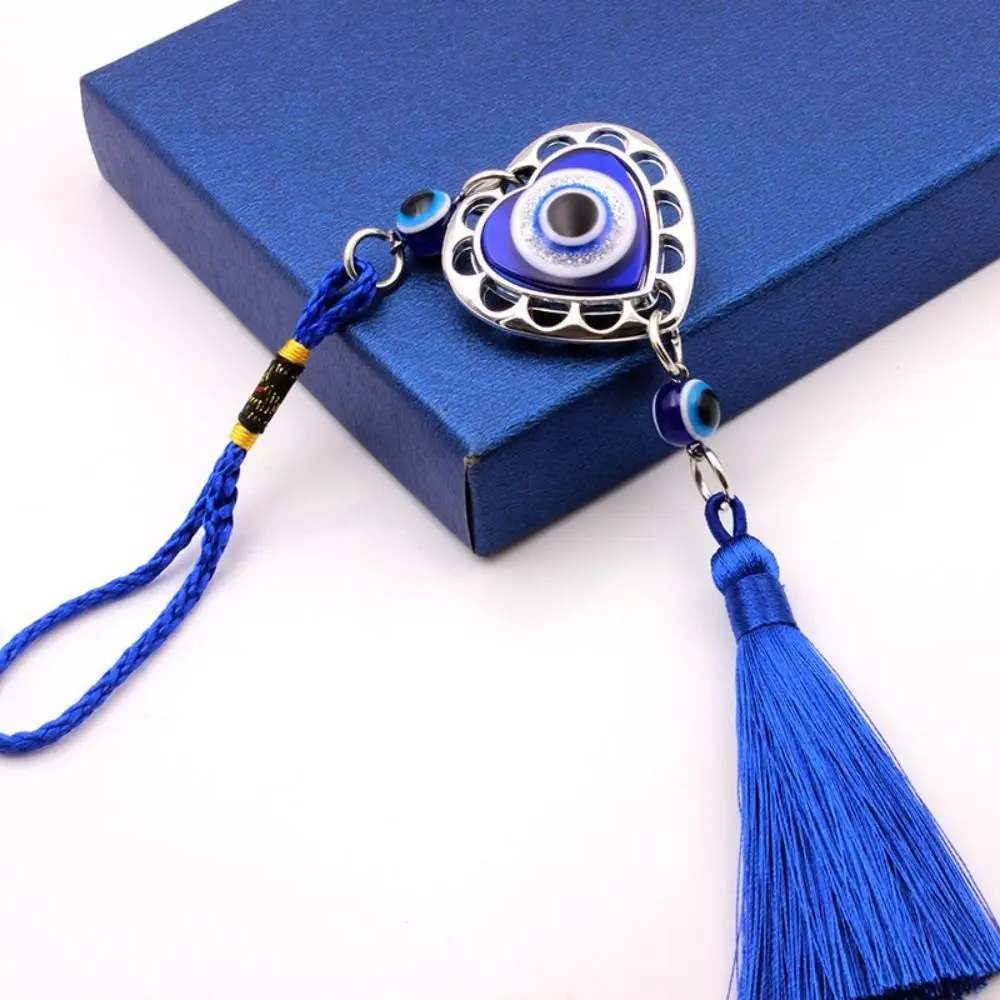 Pendant Colorful Bead Braided Rope Wall Hanging Demon Eye Pendant Car Hanger Decoration Home Wall Hanger Blue Eye Key Chain