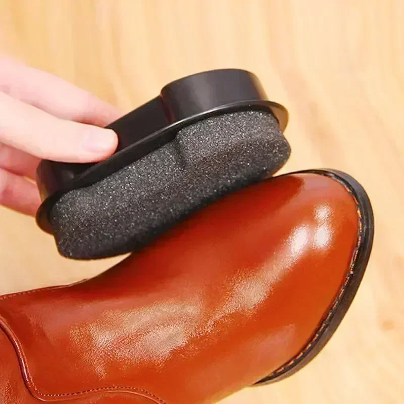 Quick Polish Double-sided Leather Shoe Brush Polish Brush Shoe Maintenance Brightening Cleaning Duster Sponge Wipe Colorless thumbnail 5