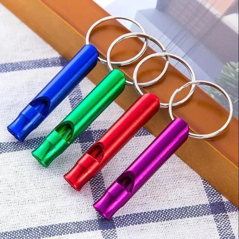 5/10pcs Multifunctional Aluminum Emergency Survival Whistle Keychain for Camping Hiking Outdoor Tools Training Whistle Gift thumbnail 3