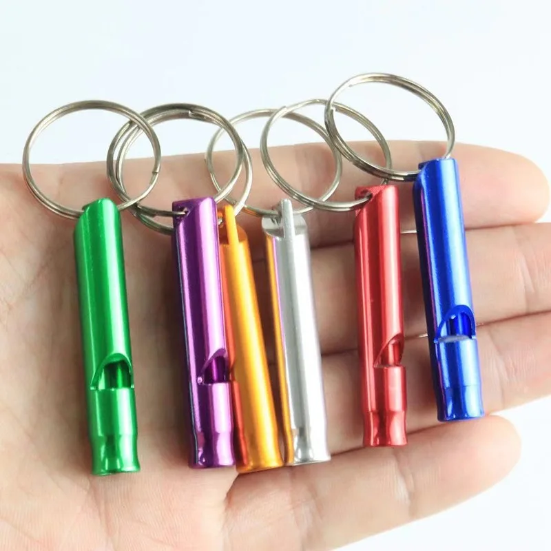 5/10pcs Multifunctional Aluminum Emergency Survival Whistle Keychain for Camping Hiking Outdoor Tools Training Whistle Gift thumbnail 6