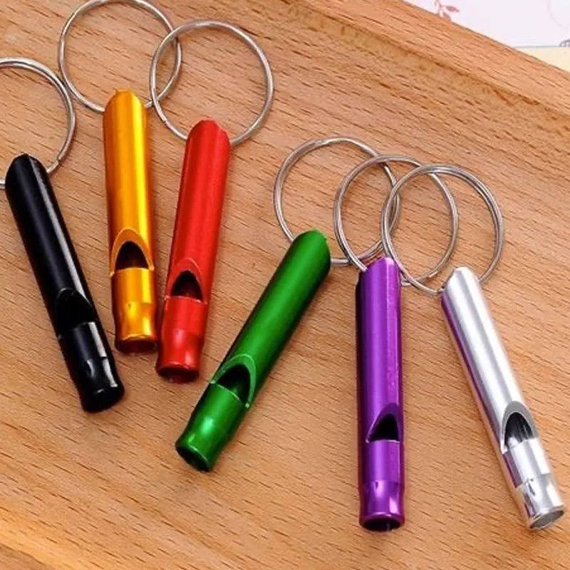 5/10pcs Multifunctional Aluminum Emergency Survival Whistle Keychain for Camping Hiking Outdoor Tools Training Whistle Gift thumbnail 5
